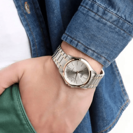 Orologio Uomo Orologio Casio Argento Grande Orologio Casio MTP