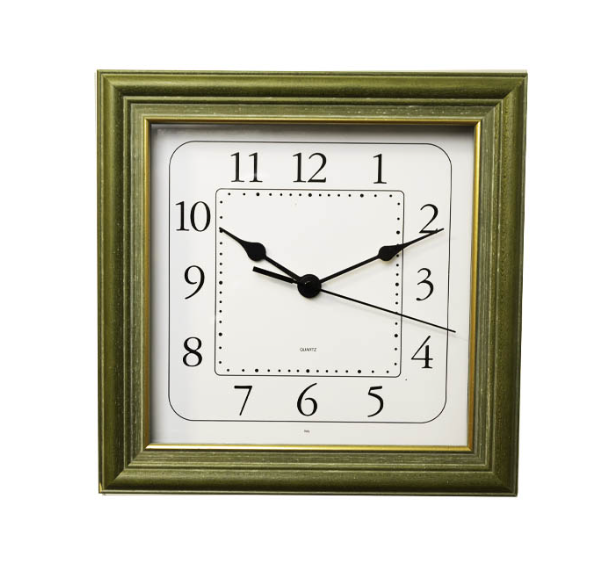 Orologio da Parete in Legno Verde 24 cm – Stile Classico Madison Arianna