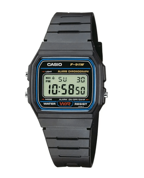 Orologio Casio F-91W-1D Unisex Al Quarzo