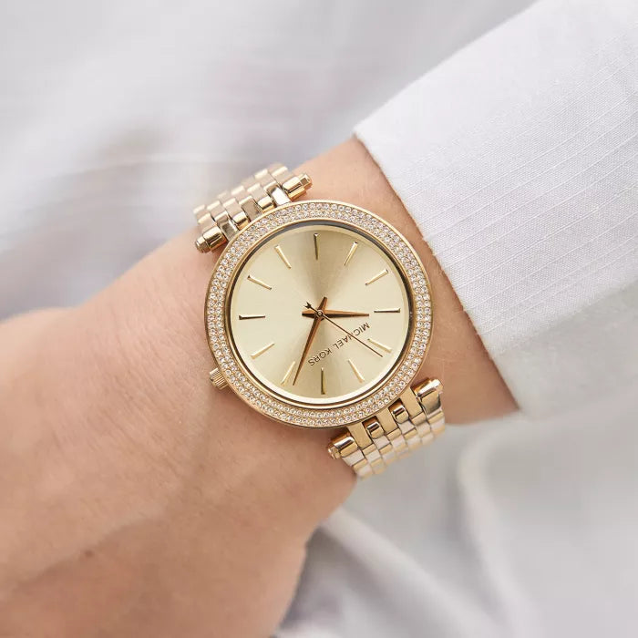 Montre Michael Kors Darci MK3191 pour femme, 39 mm, en or jaune avec cristaux